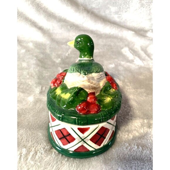 Noritake ROYAL HUNT Ceramic Mallard DUCK Candy BOX 2002 Excellent Vintage - Picture 5 of 16